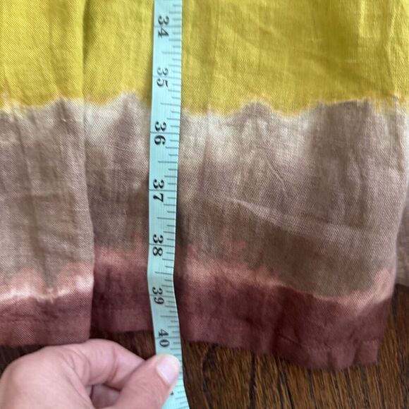 Roberta Freymann Womens Pure Linen Ombre Print Dress Size Small 1636 - Picture 12 of 13